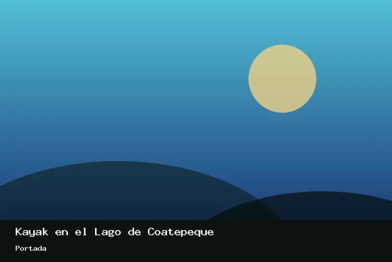 Portada de Kayak en el Lago de Coatepeque