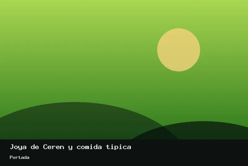 Portada de Joya de Cerén y comida típica